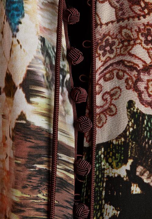 H&M - H&M Studio: Crêpe kaftan - brown/patterned
