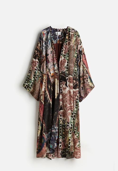 H&M - H&M Studio: Crêpe kaftan - brown/patterned