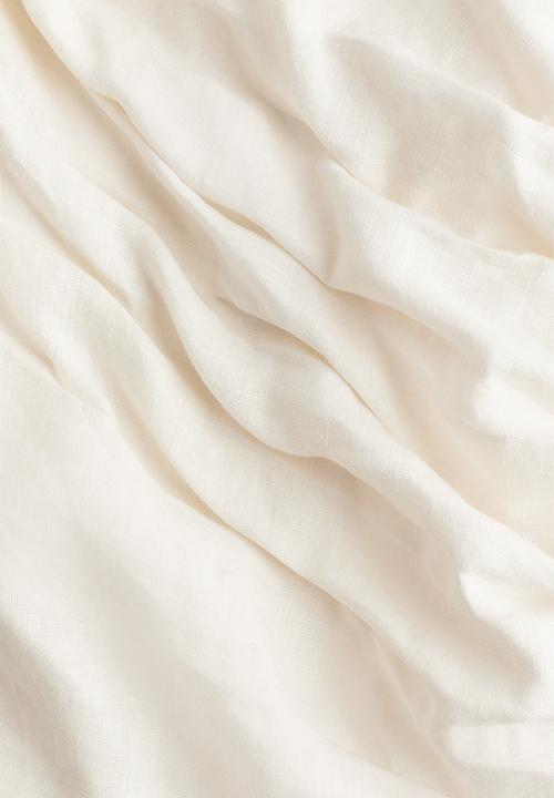H&M - H&M Studio: Asymmetric linen mini dress - cream 