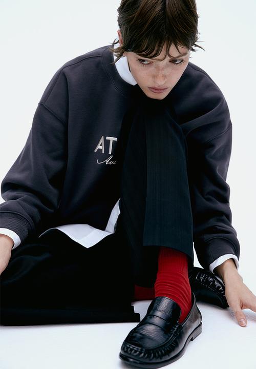 H&M - Text-motif sweatshirt - grey,multi