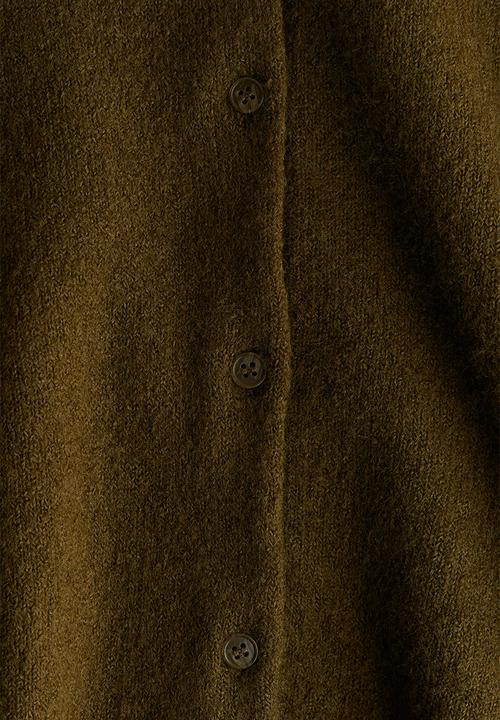 H&M - Loose-fit cardigan - dark khaki green