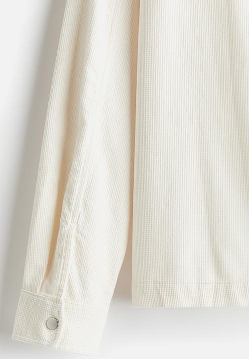 H&M - Regular fit corduroy overshirt - white
