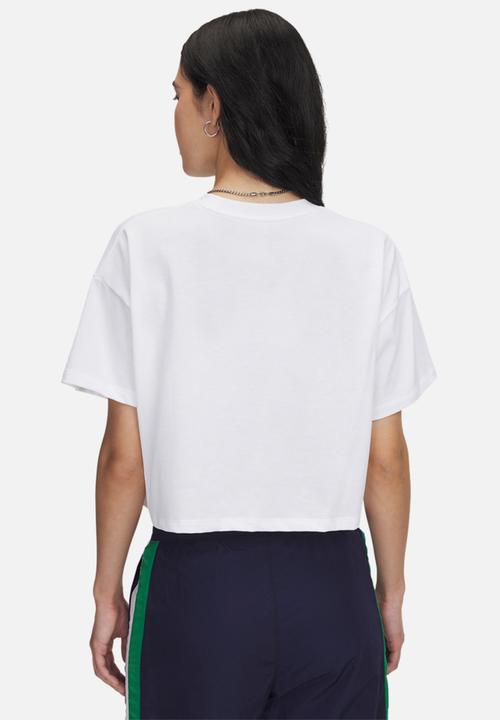 Under Armour - Ua W Varsity Mix Hw Ss Crop - white