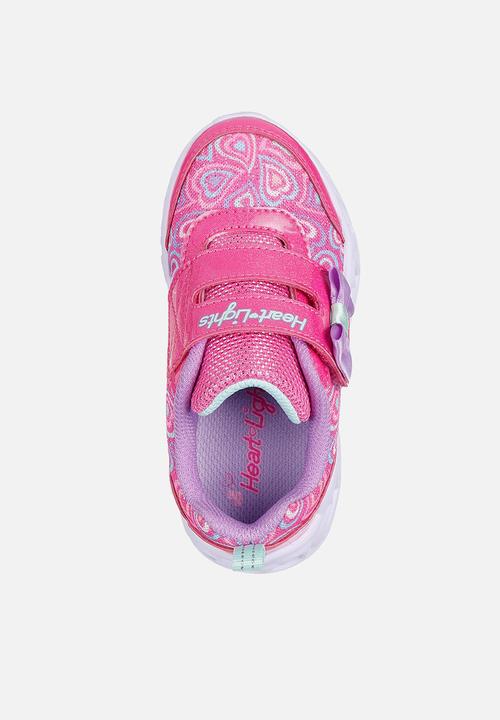 Skechers - Heart Lights - Hotpink Multitrim