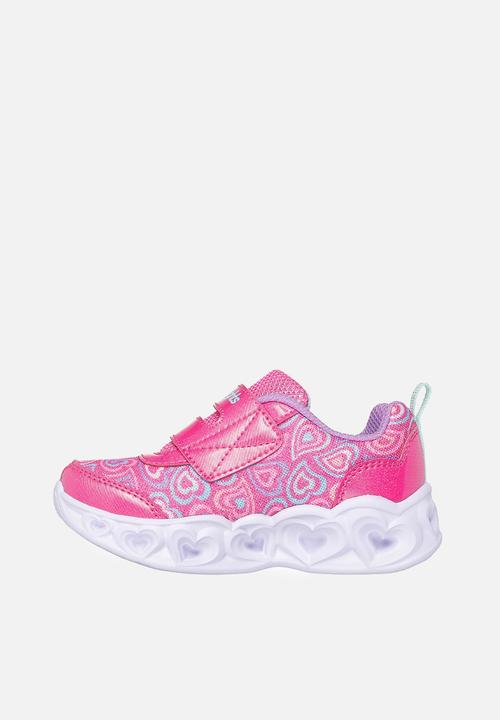Skechers - Heart Lights - Hotpink Multitrim