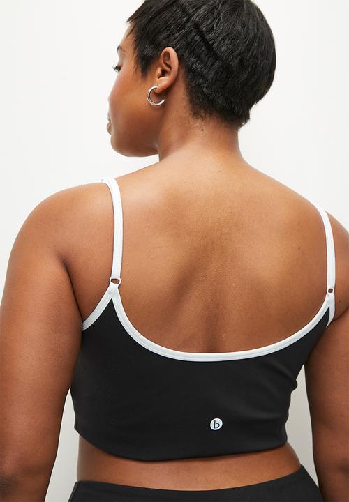Cotton On - Plus Ultra Soft Contour Crop - Black/White