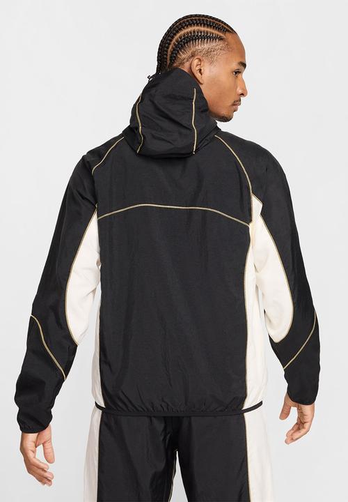 Nike -  Strike+ Water-Repellent Hooded Football Jacket- Black/Pale Ivory/Gold