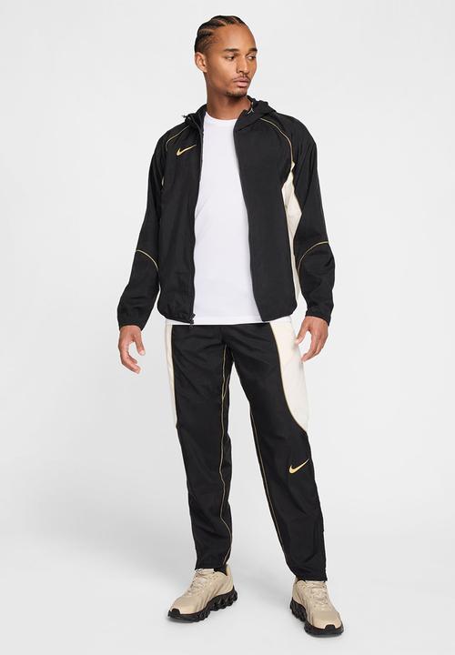 Nike -  Strike+ Water-Repellent Hooded Football Jacket- Black/Pale Ivory/Gold