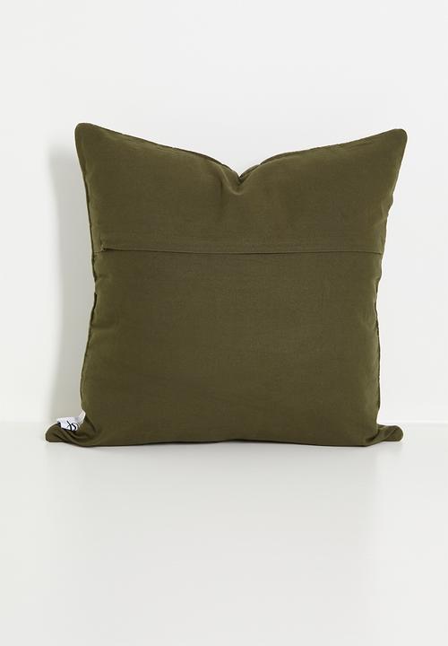 Sixth Floor - Velvet Stitched Scatter Cushion Cover - Mocca