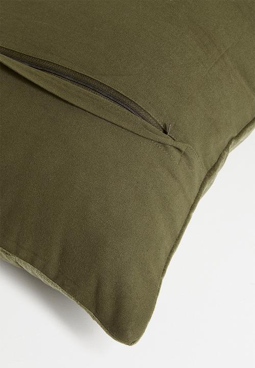 Sixth Floor - Velvet Stitched Scatter Cushion Cover - Mocca