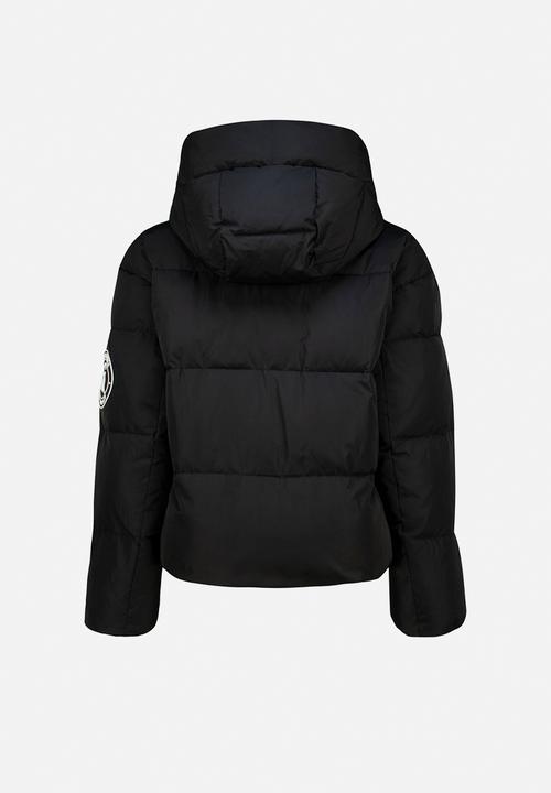 Steve Madden - Nash cropped puffer with detachable hood - black