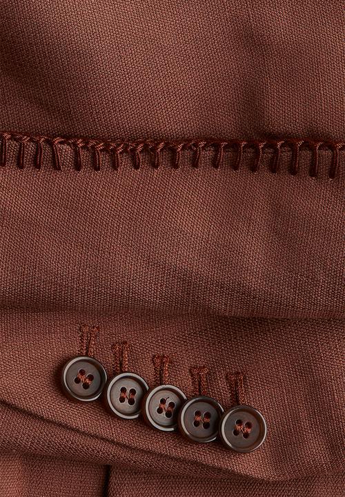 H&M - H&M Studio: Cropped linen-blend blazer - brown