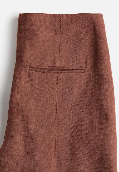 H&M - H&M Studio: Linen-blend bermuda shorts - brown