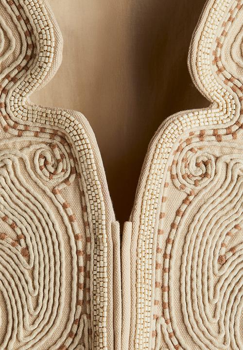 H&M - H&M Studio: Embroidered canvas blazer - beige