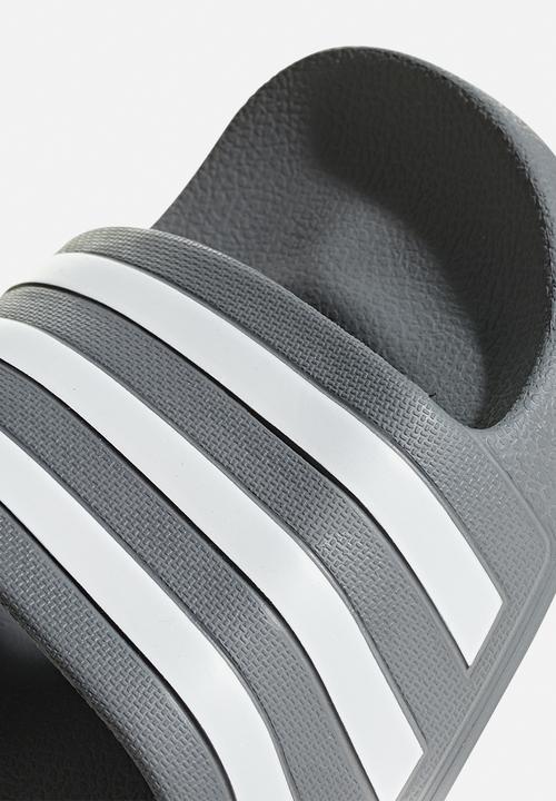 adidas Originals - Adilette Aqua - Grey Three/Cloud White