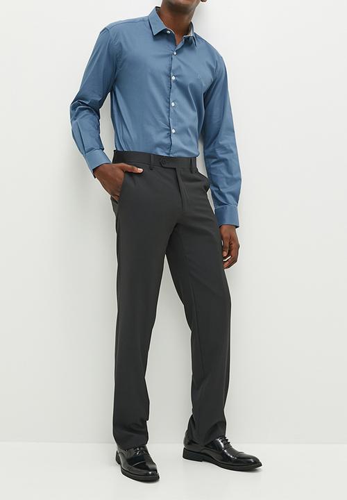 Pierre Cardin - Plain stretch formal shirt - airforce