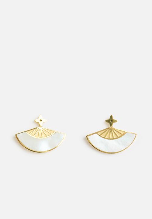 Zoe on Trend - Tahiti style earrings - gold