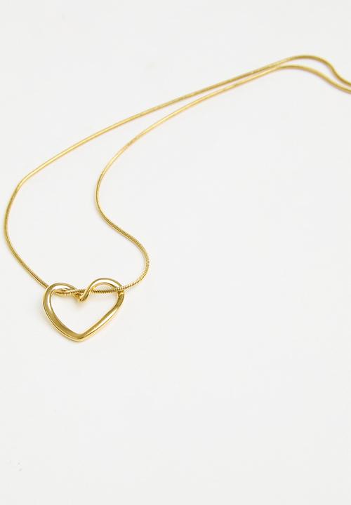 Zoe on Trend - Twisted heart necklace-gold