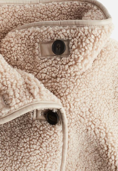 H&M - Loose-fit teddy jacket - beige