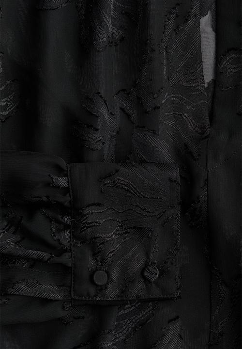 H&M - Jacquard-weave blouse - black