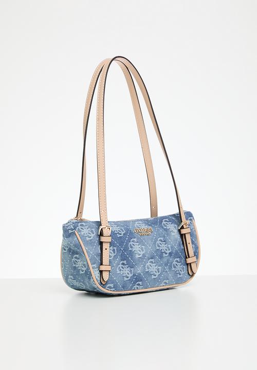 GUESS - Cerelia mini satchel shoulder bag - denim logo