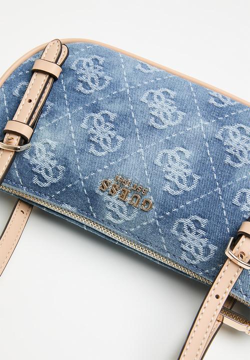 GUESS - Cerelia mini satchel shoulder bag - denim logo