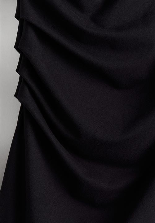 H&M - Draped bodycon dress - black