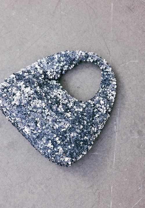 H&M - Sequined handbag - silver