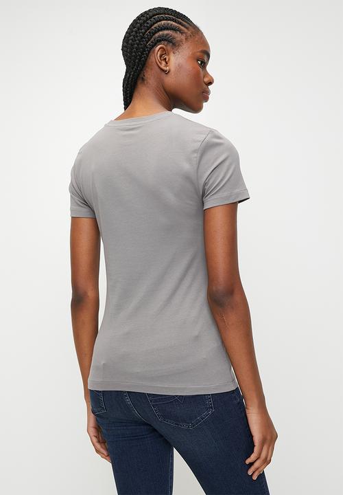 POLO - WMN LILY SS BEADED T-SHIRT - LEAD GREY