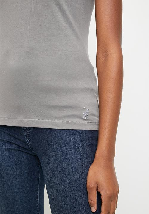 POLO - WMN LILY SS BEADED T-SHIRT - LEAD GREY