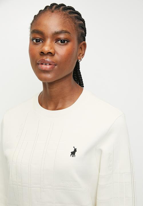 POLO - WMN LEE LS TEXTURED SWEAT TOP - OFF WHITE