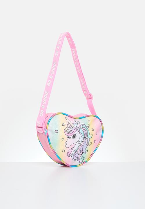 Pop Candy - Go & shine unicorn heart sling bag - pink