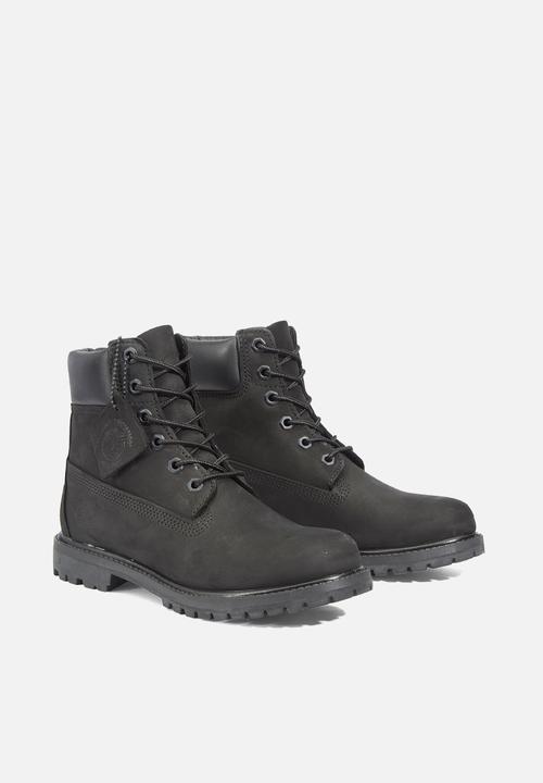 Timberland premium 6 inch lace up waterproof boot - black