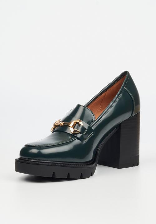 Miss Black - Leah 2 heel - green
