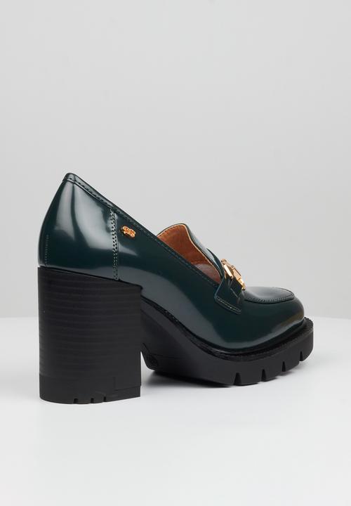 Miss Black - Leah 2 heel - green