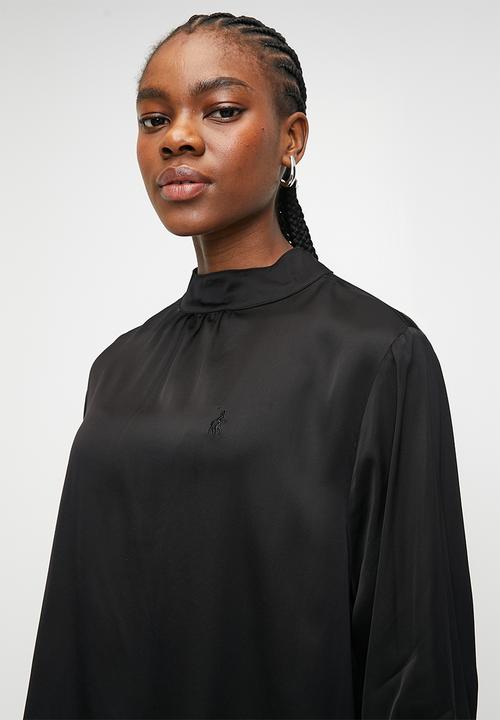 Wmn nadia long sleeve blouse - black
