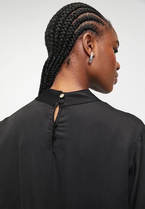 POLO - Wmn nadia long sleeve blouse - black