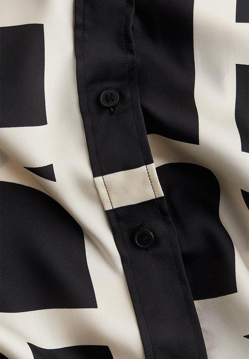 H&M - Shirt - black patterned