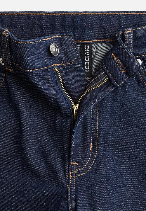 H&M - Slim straight high capri jeans - dark denim blue 