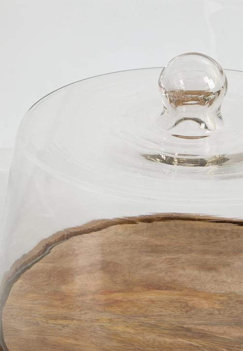 Sixth Floor - Cake stand with glass dome - Natural