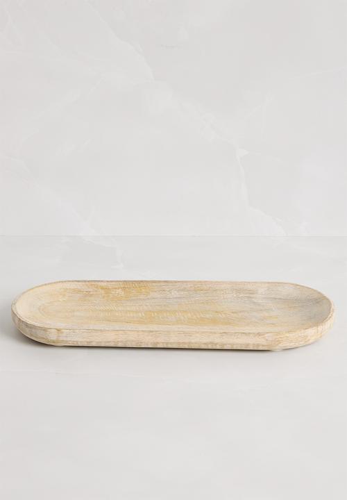 Sixth Floor - Whitewashed baguette tray - Natural