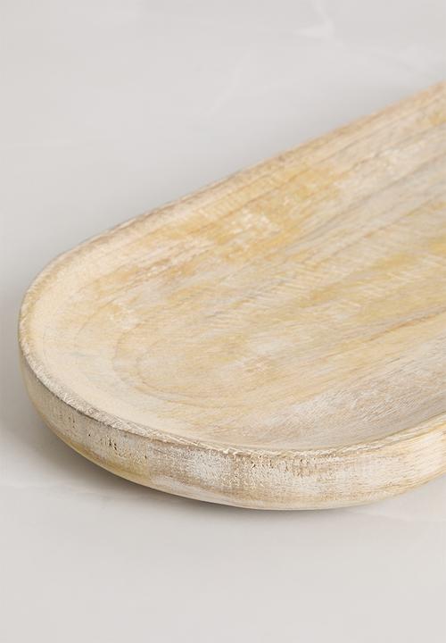 Sixth Floor - Whitewashed baguette tray - Natural