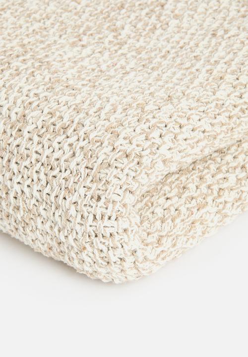 Sixth Floor - Melange Knitted Throw Natural