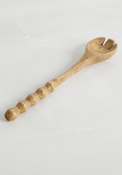 Sixth Floor - Wooden serving spoons set of 2 - Natural