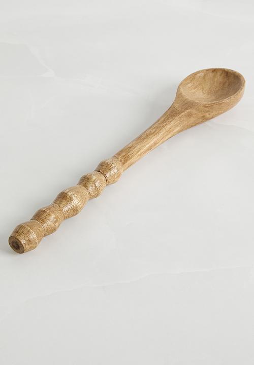 Sixth Floor - Wooden serving spoons set of 2 - Natural
