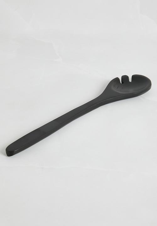Sixth Floor - Noir black wooden serving spoons set of 2 - Black