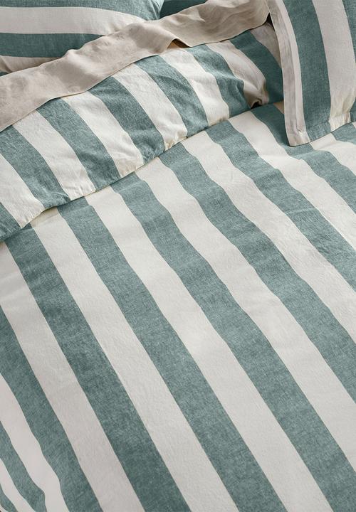 Linen House - Vintage Stripe Duvet Cover Set - Denim