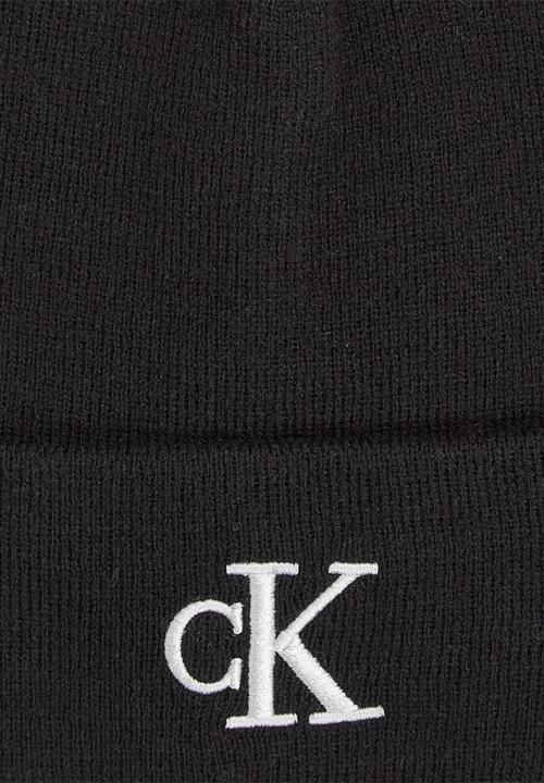 Calvin Klein - Monogram Embro Beanie - Black/Mirage Gray