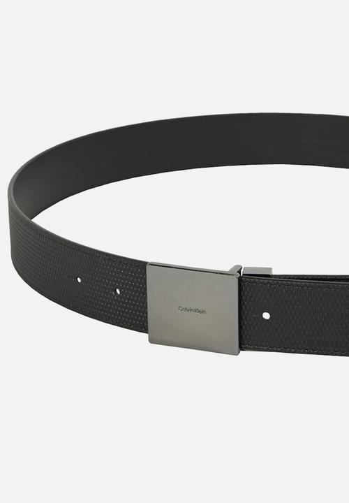 Calvin Klein - Adj Casual Plaque Tex 35Mm - Black Micro Net Texture