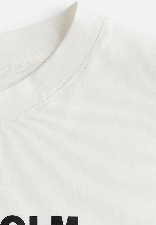 H&M - Oversized printed t-shirt - white stockholm